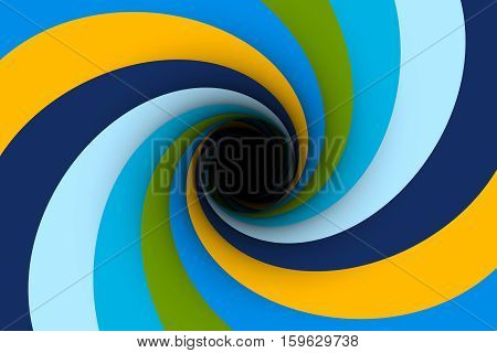 black hole multicolored background vortex 3d illustration