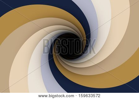 black hole in brown color 3D illustration