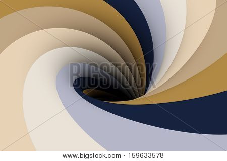 black hole in brown color 3D illustration