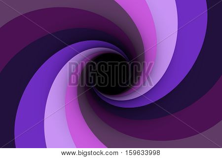 black hole in denim color 3D illustration