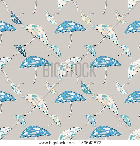 Abstract  mushroom seamless pattern background. Vector illustration.