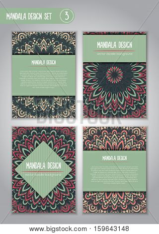 Tribal Mandala Design Set. Vintage Decorative Elements.