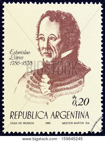 ARGENTINA - CIRCA 1986: A stamp printed in Argentina from the 