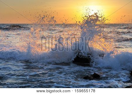 Mediterranean coast in southern Israel near the city of Ashkelon