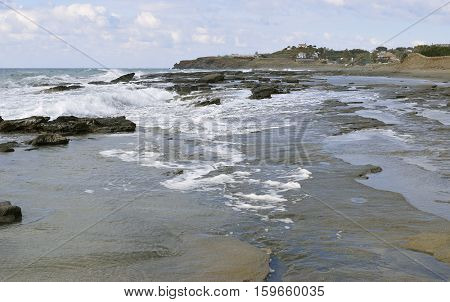 Surf on Nea Dimmata Beach Chrysohou Bay Cyprus
