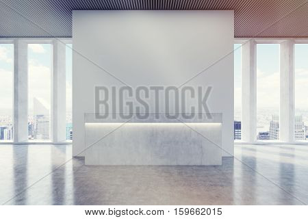 Reception Counter, Corridor, Wide Shades, Toned