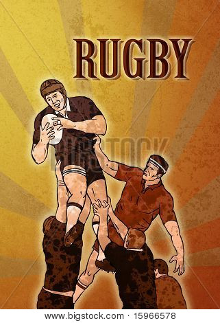 rugbyspiller hoppe fange bolden i lineout