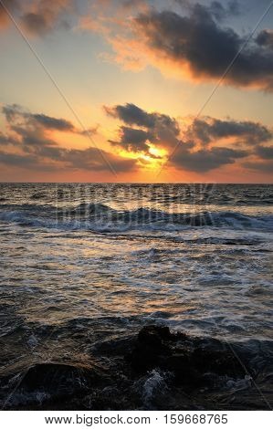Mediterranean coast in southern Israel near the city of Ashkelon