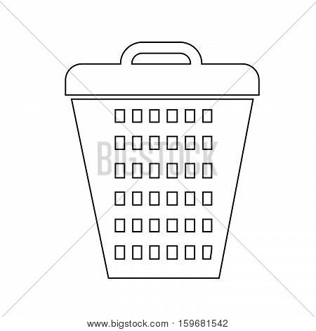 An Images Of Trash Bin Icon Illustration Design