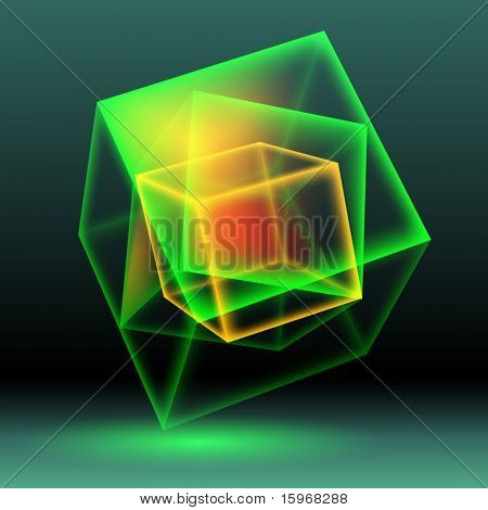 Abstracte futuristische kubus samenstelling