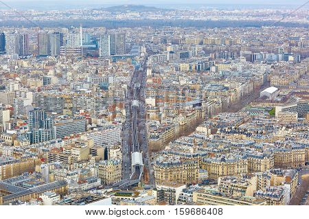 Aerial View Of Line 6 Of Parisian Metro