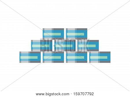 Vector illustration canned goods with blue label. Tin can. Aluminum Can. Retail store element. Bank canning object. Bank food sign. Simple drawing. Isolated vector illustration on white background.