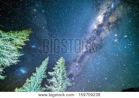 Milky way from glentanner campsite New Zealand.