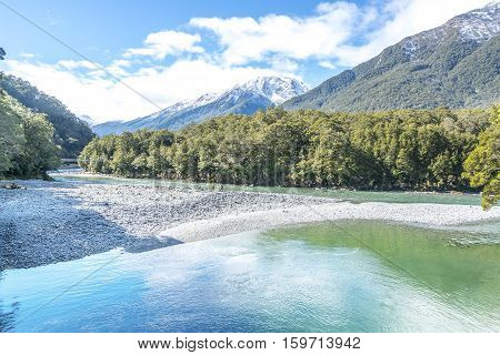 Blue pool river at Queentown New Zealand