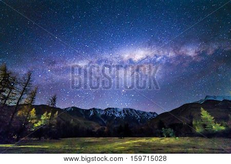 Milky way at Glentanner campsite, New Zealand