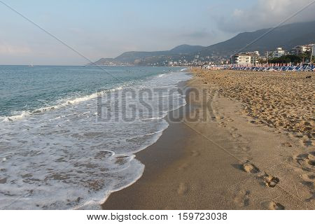 Alanya - the beach of Cleopatra / Alanya is one of most popular seaside resorts in Turkey