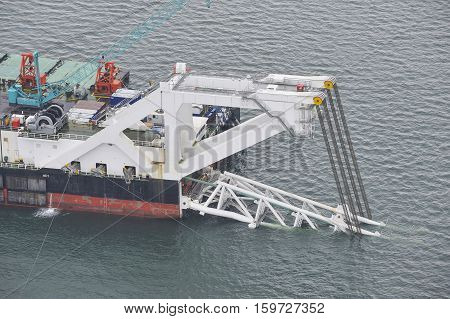 The Pipelaying Barge