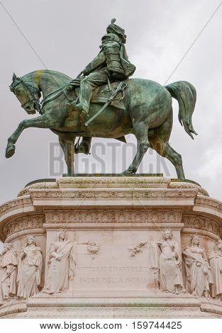 Statue at National Monument of Vittorio Emanuele in Rome