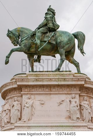 Statue at National Monument of Vittorio Emanuele in Rome