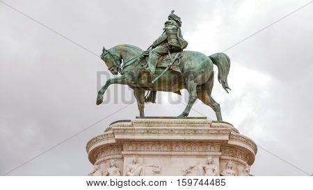 Statue at National Monument of Vittorio Emanuele in Rome