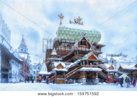 Wooden church inside the iconic complex 
