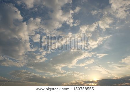 Bright dawn over Mediterranean Sea,sky in thailand.