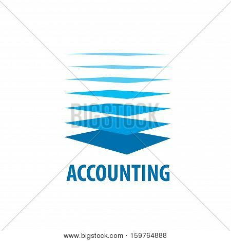 template design logo accounting. Vector illustration of icon