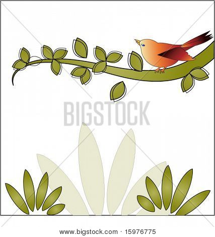 Vogel auf Zweig (ein wenig Birdie erzählte mir dies)