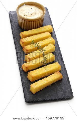 baked polenta with dipping sauce