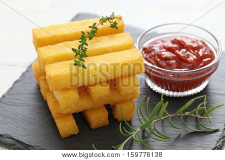 fried polenta, polenta sticks, polenta fries