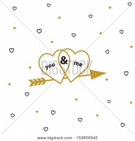 Vectror eps10 illustrations and typography elements.  Valentines day set. I love you vector icon. 14 february.