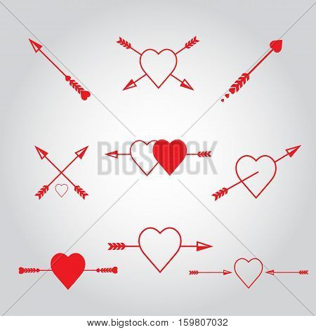 Vectror eps10 illustrations and typography elements.  Valentines day set. I love you vector icon. 14 february.