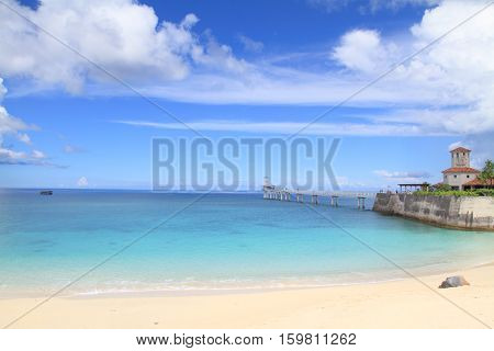 Busena beach in Nago city Okinawa Japan