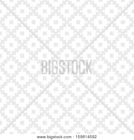 Vector seamless pattern. Modern stylish texture. Regularly repeating gentle pastel dotted tiled grid with small dots rhombus squares. Contemporary design