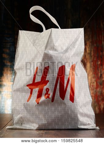 POZNAN POLAND - NOV 25 2016: H & M Hennes & Mauritz AB is a Swedish multinational clothing-retail company It operates over 4000 stores in 62 countries worldwide