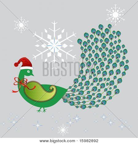 Noel tavuskuşu santa hat (kullanımı ile veya Noel öğeler olmadan)