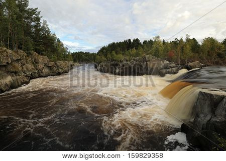 Russia, Karelia, Nadvoitsy Padun on the river Vyg.