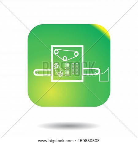The machine for the production of the vectoronline education icon
