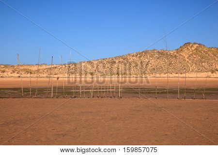 Liencres dunes nature reserve in the Cantabrian sea