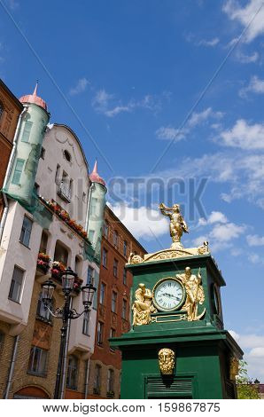 Clock - barometer Malaya Konyushennaya Street Saint -Petersburg Russia