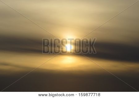Special clouds effect in front of a sunset. Quebec, Canada.