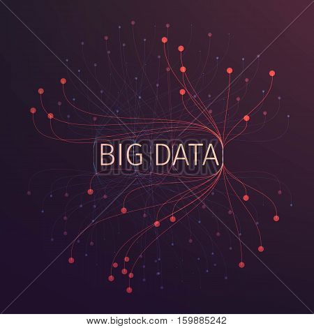 big data background vector illustration. Data streams. Infographic