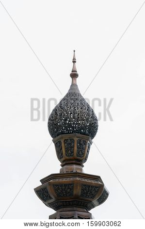Phan bush made of metal on isolated background.