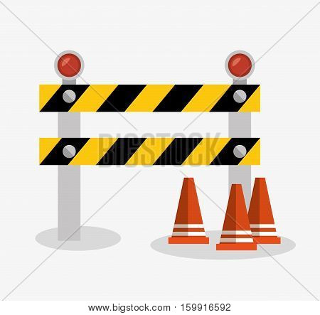 fence light construction icon vector illustration design