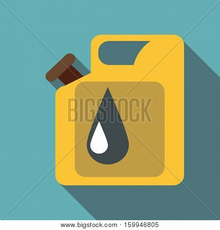Canister for gasoline icon. Flat illustration of canister for gasoline vector icon for web