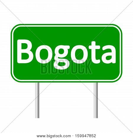 Bogota road sign isolated on white background.