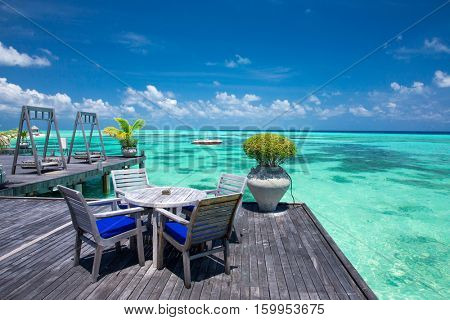 sea in Maldives. tropical beach in Maldives with  blue lagoon