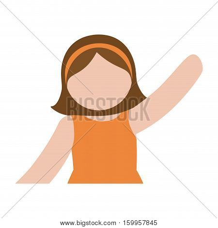 woman icon over white background. pictogram colorful sdesign. vector illustration