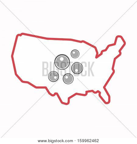 Isolated Map Of Usa With Oocytes