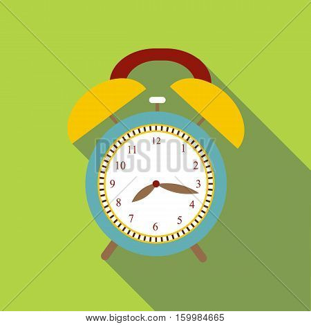 Alarm clock icon. Flat illustration of alarm clock vector icon for web